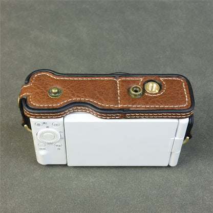 For Sony ZV-1F / ZV-1M2 Camera Case with Battery Opening Portable Leather Camera Protective Cover