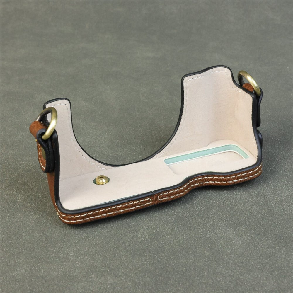 For Sony ZV-1F / ZV-1M2 Camera Case with Battery Opening Portable Leather Camera Protective Cover