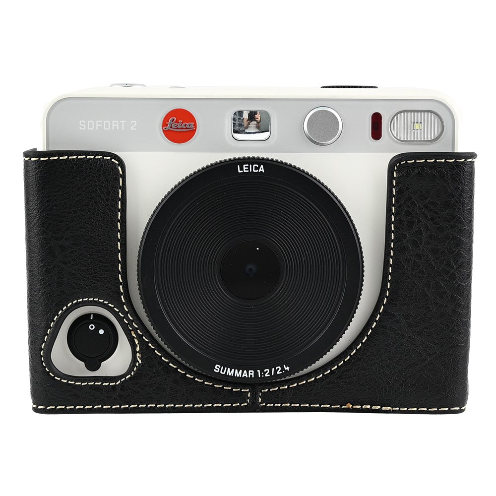 For Leica SOFORT 2 PU Leather Bottom Cover Shockproof Camera Half Case with Battery Access