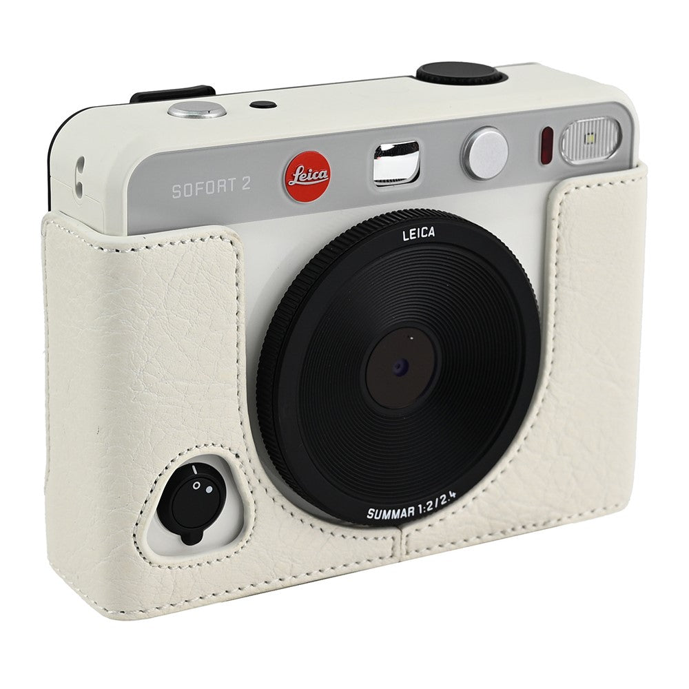For Leica SOFORT 2 PU Leather Bottom Cover Shockproof Camera Half Case with Battery Access