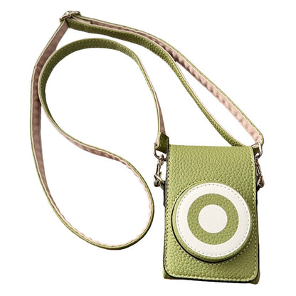 Camera Case with Shoulder Strap for Canon Sony Ricoh Panasonic Camera Retro PU Leather Protective Bag