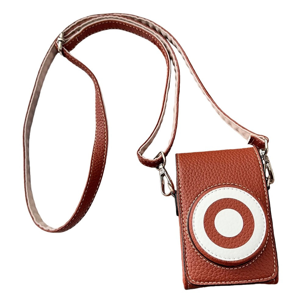 Camera Case with Shoulder Strap for Canon Sony Ricoh Panasonic Camera Retro PU Leather Protective Bag