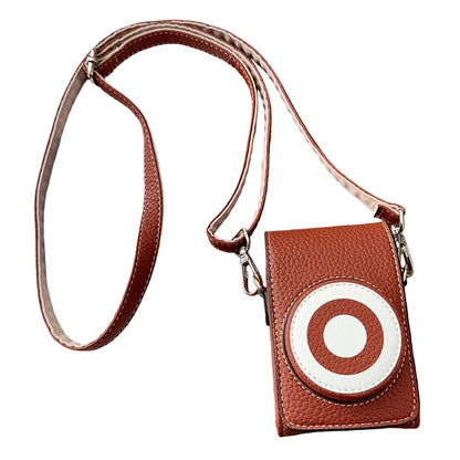 Camera Case with Shoulder Strap for Canon Sony Ricoh Panasonic Camera Retro PU Leather Protective Bag