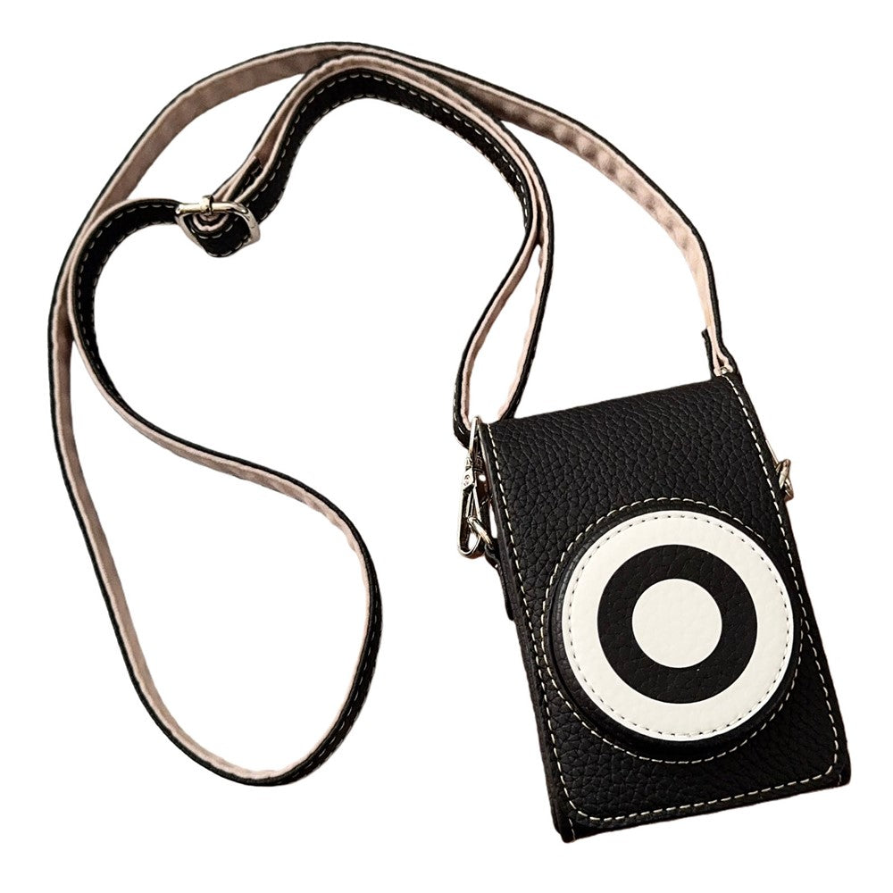 Camera Case with Shoulder Strap for Canon Sony Ricoh Panasonic Camera Retro PU Leather Protective Bag