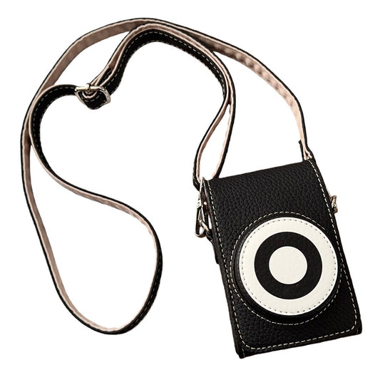 Camera Case with Shoulder Strap for Canon Sony Ricoh Panasonic Camera Retro PU Leather Protective Bag