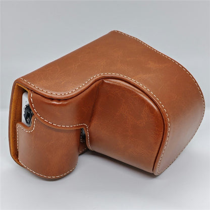 Retro PU Leather Camera Case for Sony A5000  /  A5100  /  NEX3N White Stitch Camera Bag with Shoulder Strap Soft Microfiber Lining Protective Case