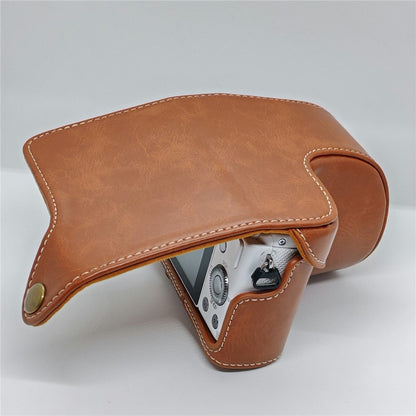 Retro PU Leather Camera Case for Sony A5000  /  A5100  /  NEX3N White Stitch Camera Bag with Shoulder Strap Soft Microfiber Lining Protective Case