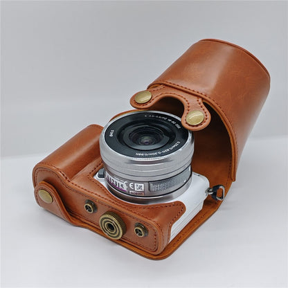 Retro Leather Case Camera Bag for Sony A5000  /  A5100  /  NEX3N PU Camera Protective Cover with Shoulder Strap