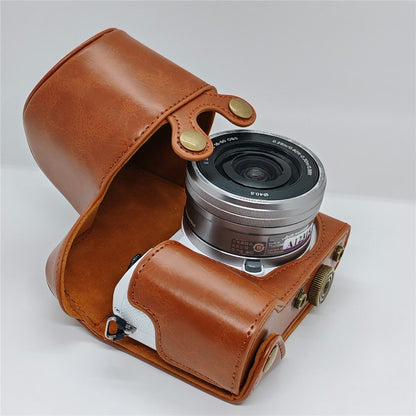 Retro Leather Case Camera Bag for Sony A5000  /  A5100  /  NEX3N PU Camera Protective Cover with Shoulder Strap