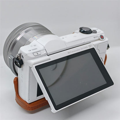 Retro Leather Case Camera Bag for Sony A5000  /  A5100  /  NEX3N PU Camera Protective Cover with Shoulder Strap