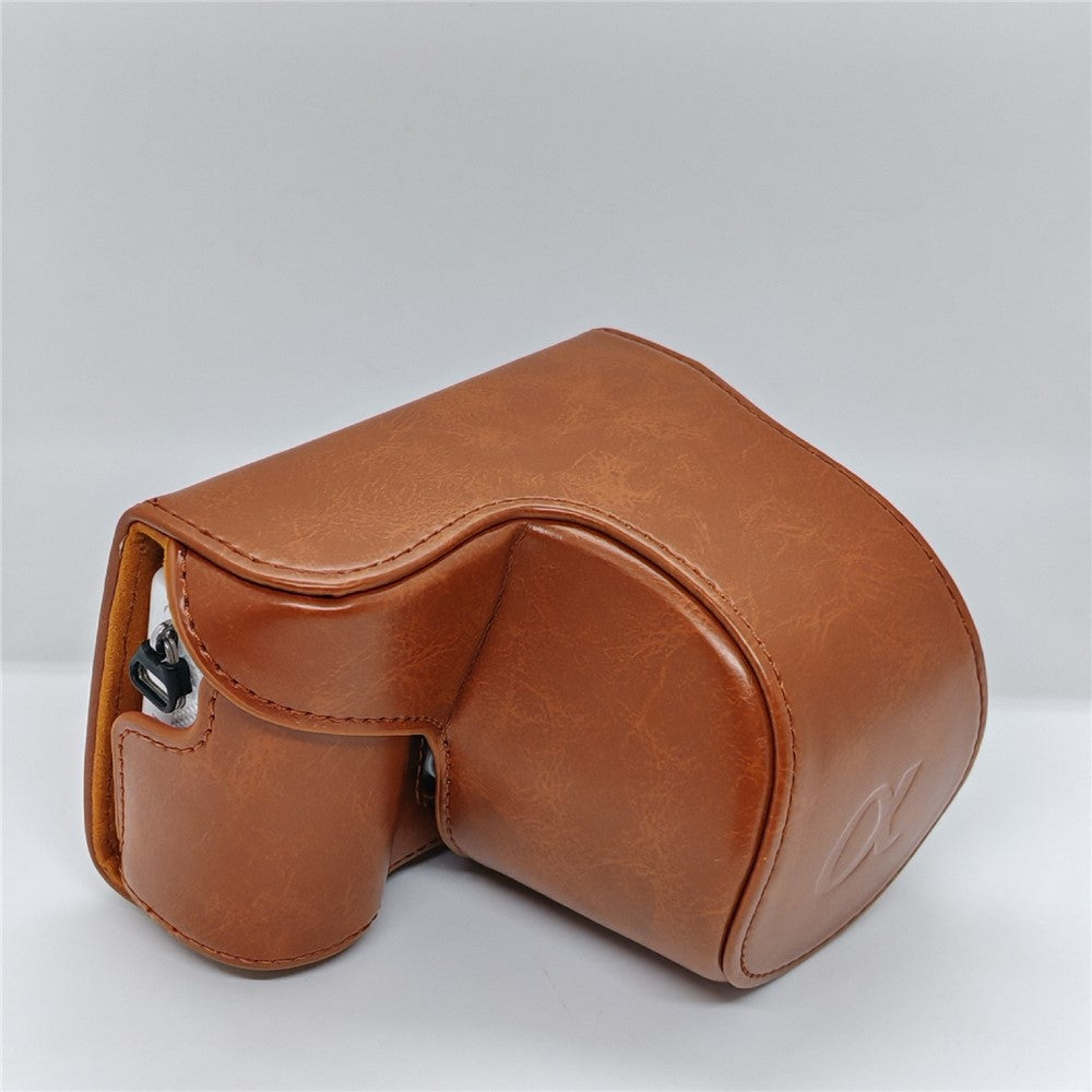 Retro Leather Case Camera Bag for Sony A5000  /  A5100  /  NEX3N PU Camera Protective Cover with Shoulder Strap
