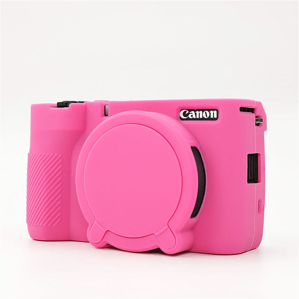 For Canon PowerShot V1 Camera Case Glossy Silicone Protective Cover with Dustproof Shock Resistant