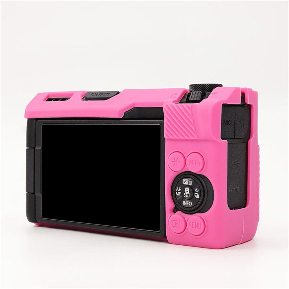 For Canon PowerShot V1 Camera Case Glossy Silicone Protective Cover with Dustproof Shock Resistant