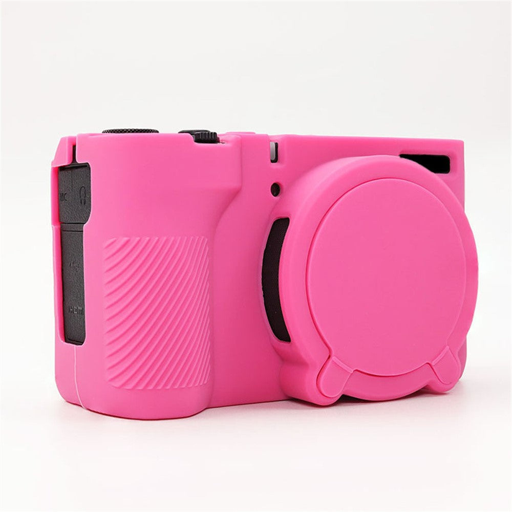 For Canon PowerShot V1 Camera Case Glossy Silicone Protective Cover with Dustproof Shock Resistant