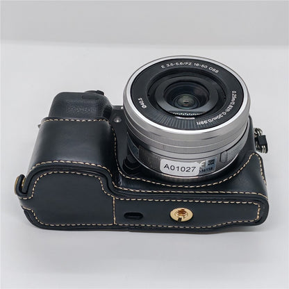 For Sony NEX-7 / NEX-6 Half Body Camera Cover with Battery Access PU Leather Bottom Case