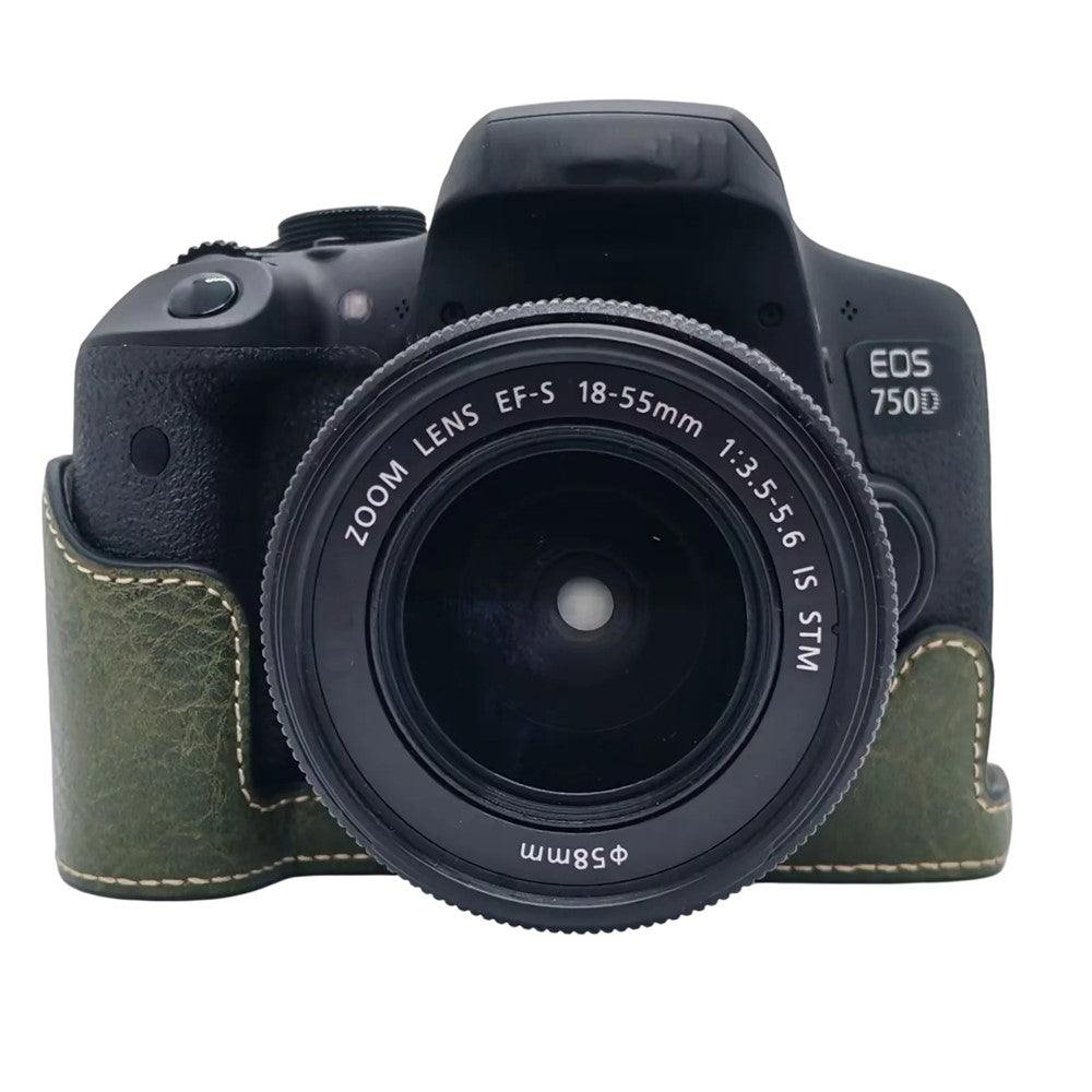 Camera Case for Canon EOS 760D / 750D / 700D / 650D / 600D PU Leather Battery Removable Half Cover