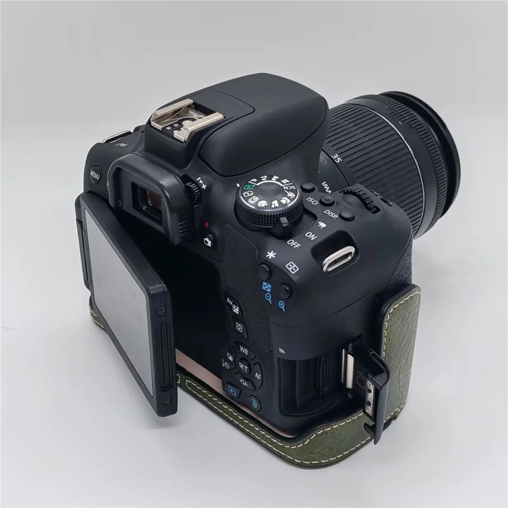 Camera Case for Canon EOS 760D / 750D / 700D / 650D / 600D PU Leather Battery Removable Half Cover