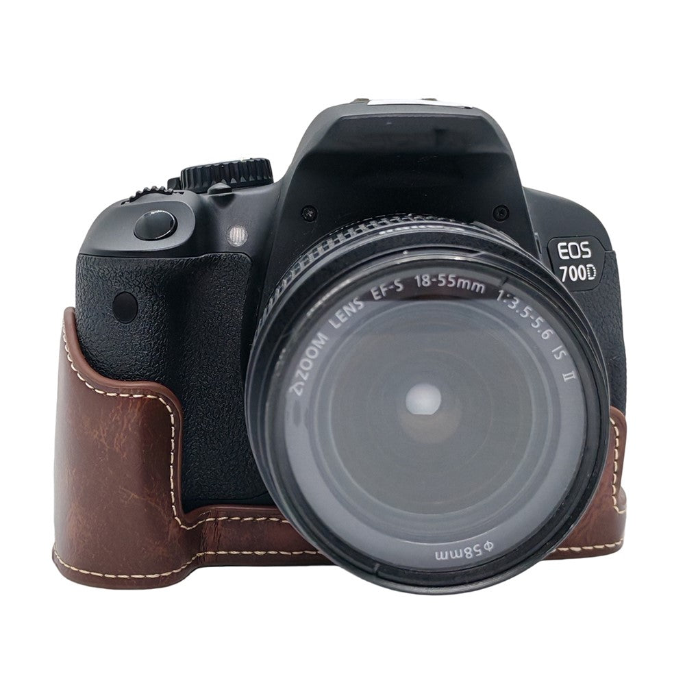 Camera Case for Canon EOS 760D / 750D / 700D / 650D / 600D PU Leather Battery Removable Half Cover