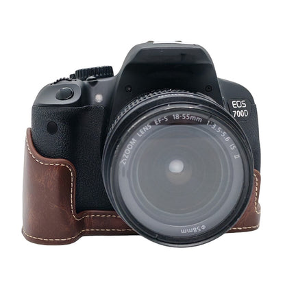 Camera Case for Canon EOS 760D / 750D / 700D / 650D / 600D PU Leather Battery Removable Half Cover
