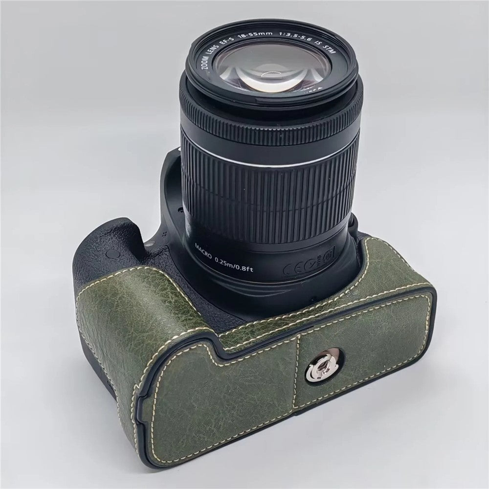 Camera Case with Hand Strap for Canon EOS 760D / 750D / 700D / 650D / 600D PU Leather Battery Removable Half Cover