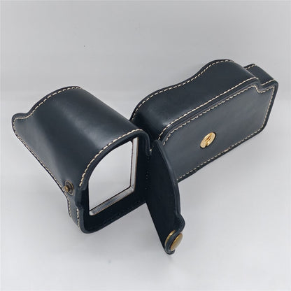 For Nikon D850 Camera Bottom Case PU Leather Half Cover with Battery Opening