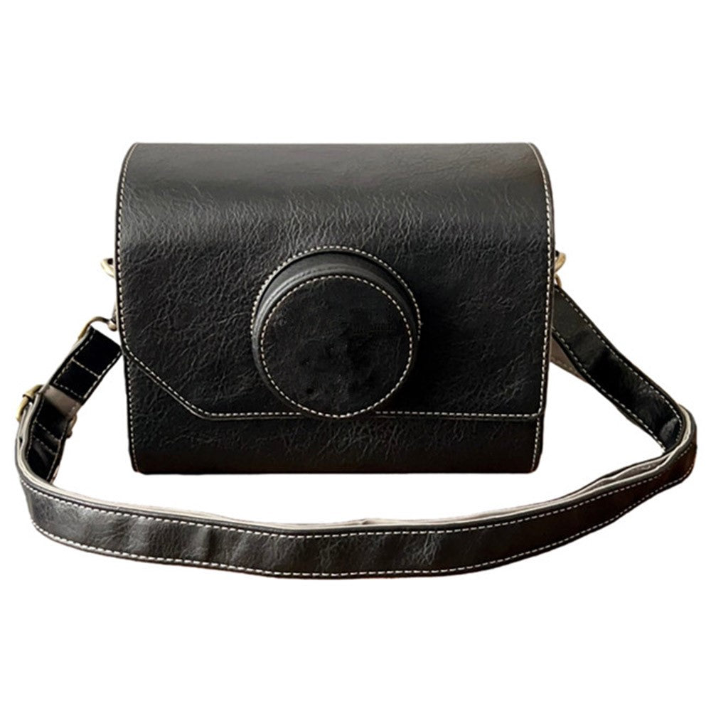 Camera Bag for Canon EOS R50 / EOS R50 V / Ricoh GR III Vintage Style Shoulder Bag Crossbody DSLR Pouch with Adjustable Strap
