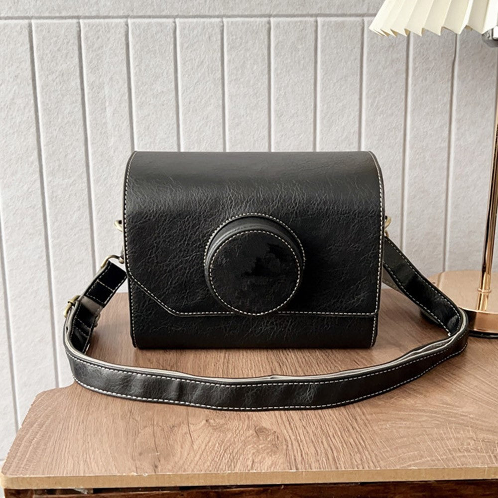 Camera Bag for Canon EOS R50 / EOS R50 V / Ricoh GR III Vintage Style Shoulder Bag Crossbody DSLR Pouch with Adjustable Strap
