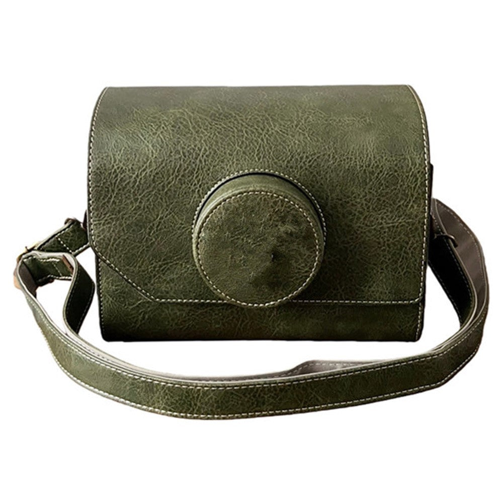 Camera Bag for Canon EOS R50 / EOS R50 V / Ricoh GR III Vintage Style Shoulder Bag Crossbody DSLR Pouch with Adjustable Strap