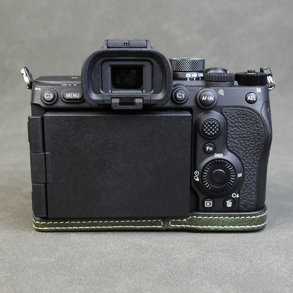 For Sony Alpha 7 Mark V / A7R V Camera Case Litchi PU Leather Protective Cover with Battery Access