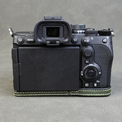 For Sony Alpha 7 Mark V / A7R V Camera Case Litchi PU Leather Protective Cover with Battery Access