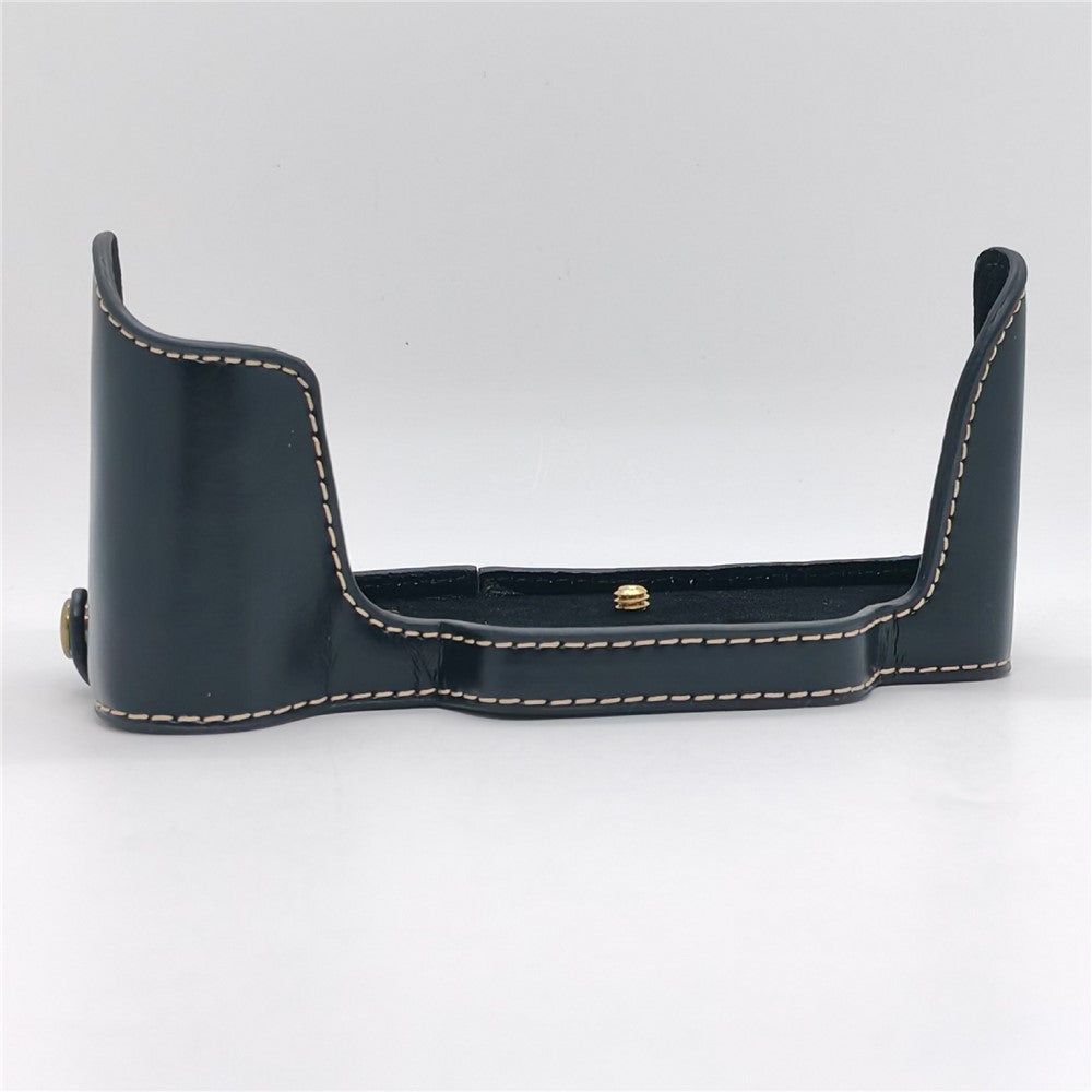 For Nikon DF Camera Bottom Case Battery Opening Design PU Leather Half Cover
