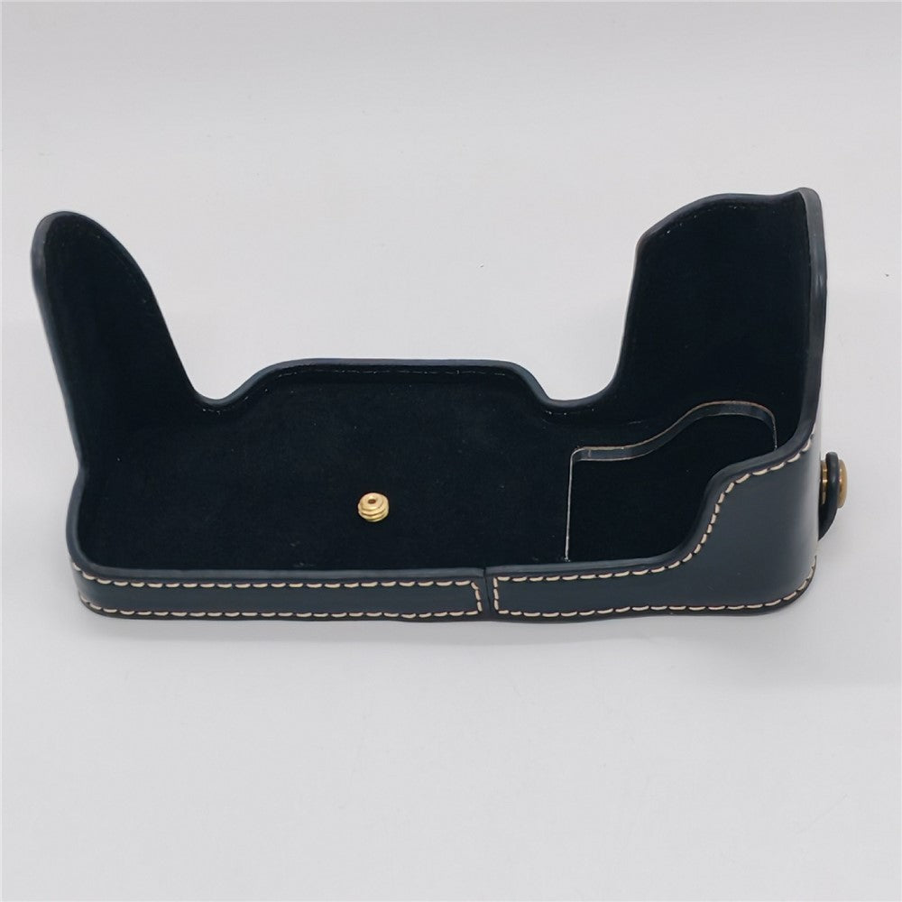 For Nikon DF Camera Bottom Case Battery Opening Design PU Leather Half Cover