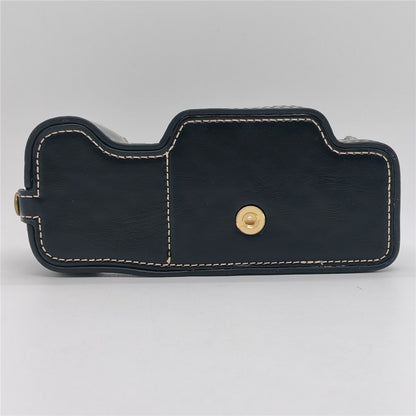 For Nikon DF Camera Bottom Case Battery Opening Design PU Leather Half Cover