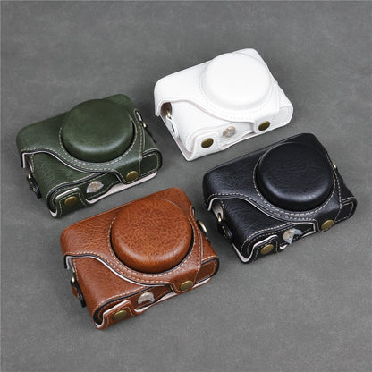 Camera Bag for Canon SX740 HS  /  SX730 HS  /  SX720 HS Buffalo Texture PU Leather Case with Shoulder Strap