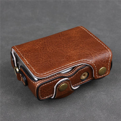 Camera Bag for Canon SX740 HS  /  SX730 HS  /  SX720 HS Buffalo Texture PU Leather Case with Shoulder Strap
