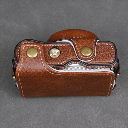 Camera Bag for Canon SX740 HS  /  SX730 HS  /  SX720 HS Buffalo Texture PU Leather Case with Shoulder Strap