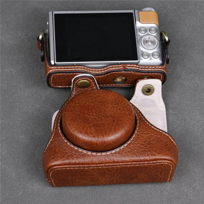 Camera Bag for Canon SX740 HS  /  SX730 HS  /  SX720 HS Buffalo Texture PU Leather Case with Shoulder Strap