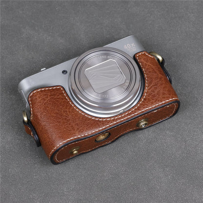 Camera Bag for Canon SX740 HS  /  SX730 HS  /  SX720 HS Buffalo Texture PU Leather Case with Shoulder Strap