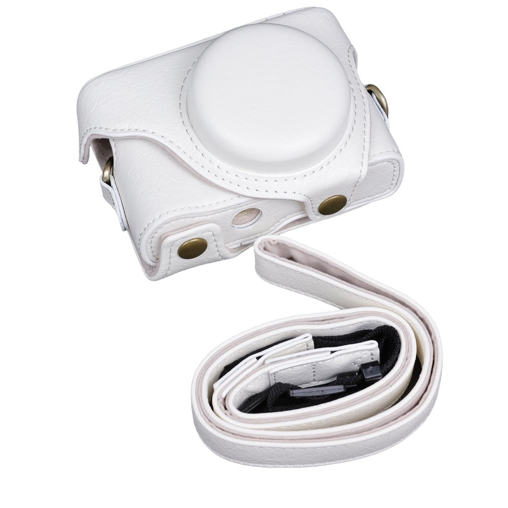 Camera Bag for Canon SX740 HS  /  SX730 HS  /  SX720 HS Buffalo Texture PU Leather Case with Shoulder Strap