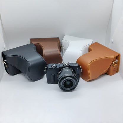 Camera Case for Canon EOS M  /  M10  /  M100  /  M200 Retro Style PU Leather Protective Cover with Shoulder Strap Retro Style
