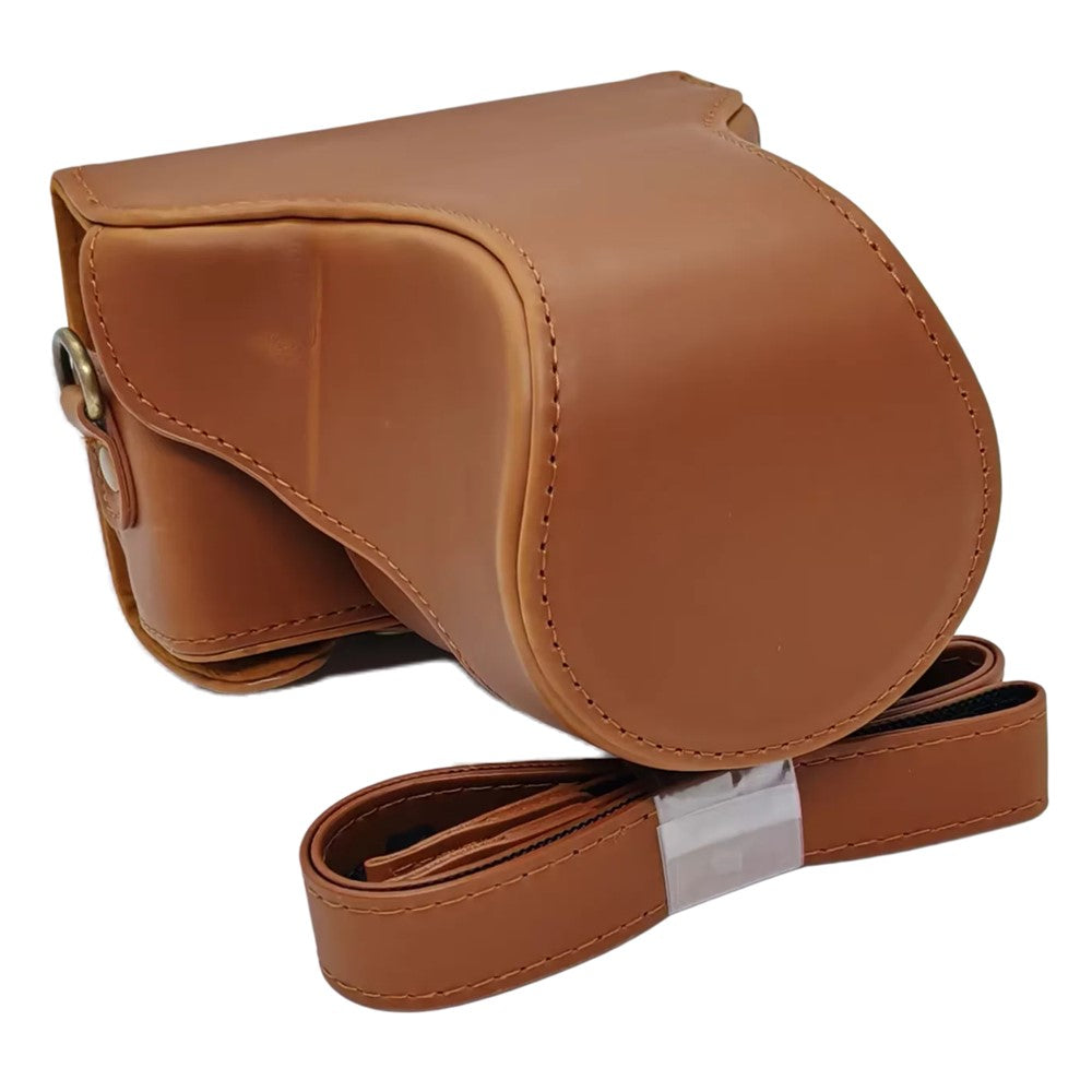Camera Case for Canon EOS M  /  M10  /  M100  /  M200 Retro Style PU Leather Protective Cover with Shoulder Strap Retro Style
