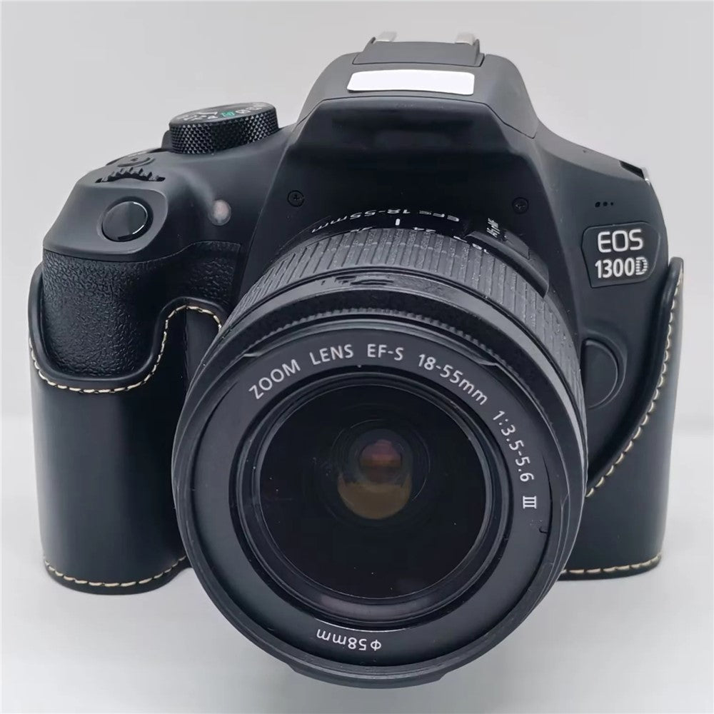 Camera Case for Canon EOS 500D  /  550D  /  1000D  /  1100D  /  1200D  /  1300D  /  1500D PU Leather Bottom Half Cover Removable Battery Base with Wrist Strap