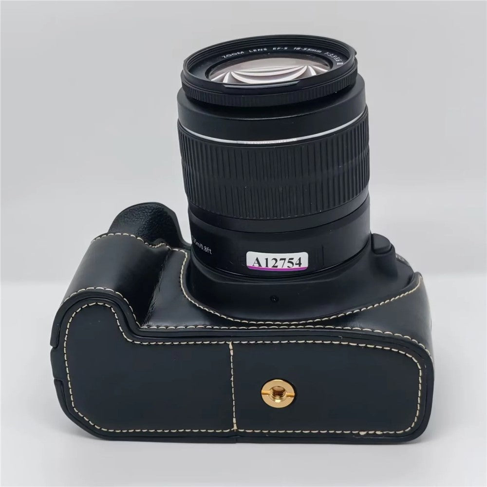 Camera Case for Canon EOS 500D  /  550D  /  1000D  /  1100D  /  1200D  /  1300D  /  1500D PU Leather Bottom Half Cover Removable Battery Base with Wrist Strap
