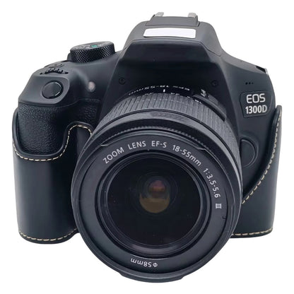 Camera Case for Canon EOS 500D  /  550D  /  1000D  /  1100D  /  1200D  /  1300D  /  1500D PU Leather Bottom Half Cover with Opening Battery Access