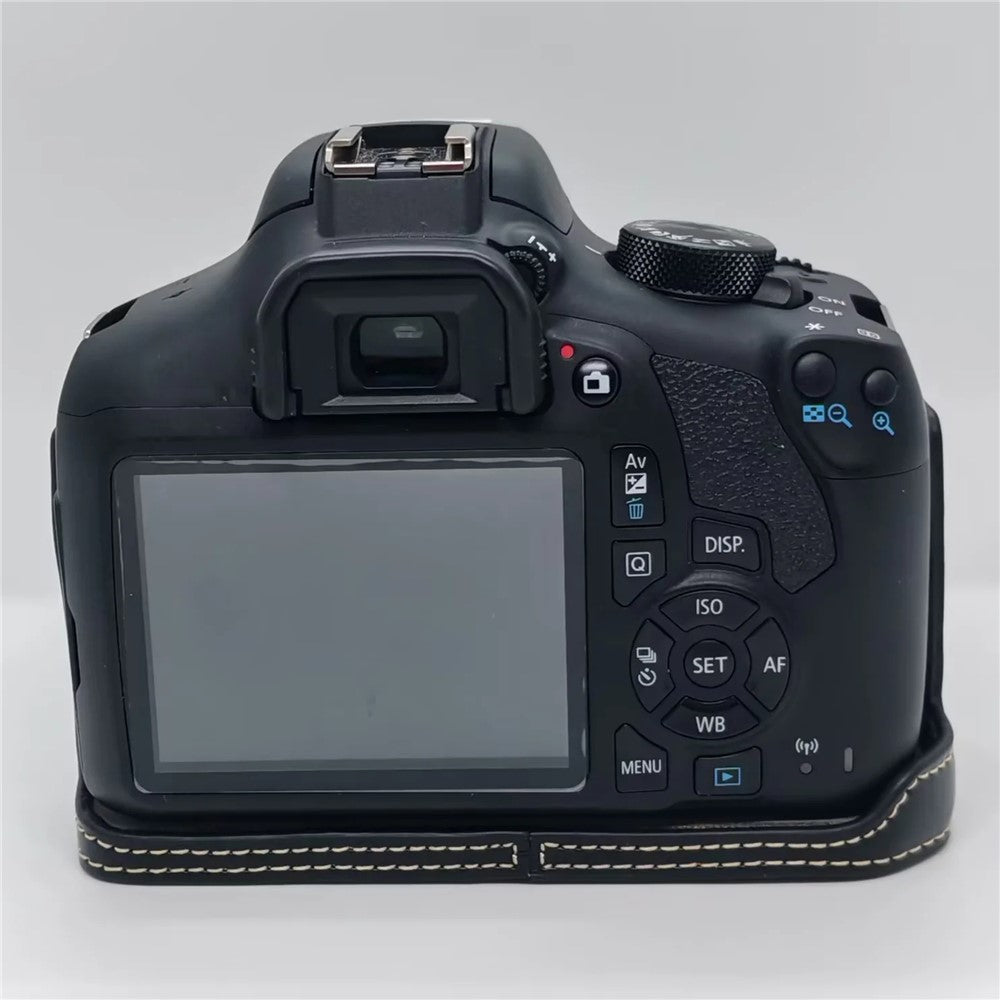 Camera Case for Canon EOS 500D  /  550D  /  1000D  /  1100D  /  1200D  /  1300D  /  1500D PU Leather Bottom Half Cover with Opening Battery Access
