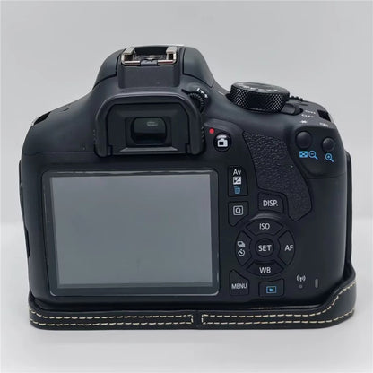 Camera Case for Canon EOS 500D  /  550D  /  1000D  /  1100D  /  1200D  /  1300D  /  1500D PU Leather Bottom Half Cover with Opening Battery Access