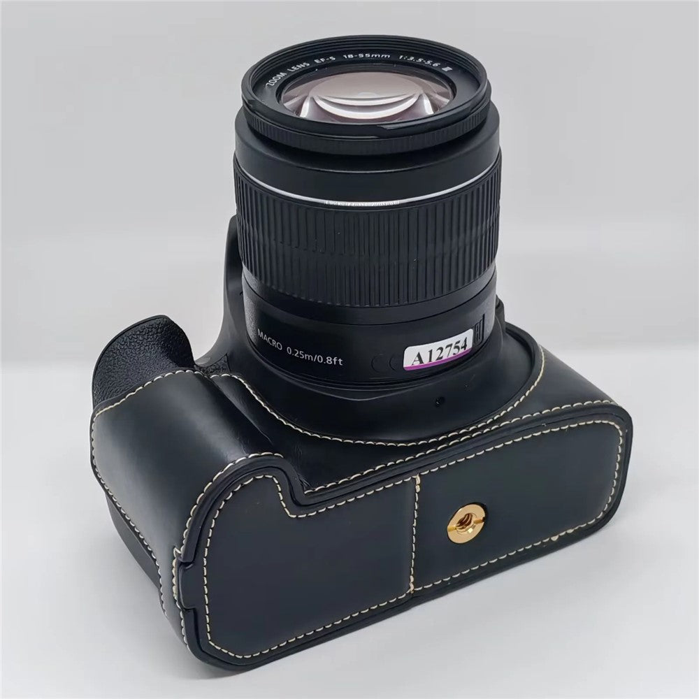 Camera Case for Canon EOS 500D  /  550D  /  1000D  /  1100D  /  1200D  /  1300D  /  1500D PU Leather Bottom Half Cover with Opening Battery Access