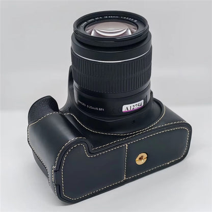 Camera Case for Canon EOS 500D  /  550D  /  1000D  /  1100D  /  1200D  /  1300D  /  1500D PU Leather Bottom Half Cover with Opening Battery Access