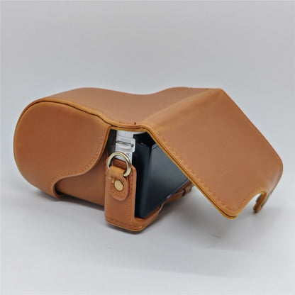 Camera Leather Case for Nikon J1  /  J2 Half Cover Body Bag with Shoulder Strap PU Leather Protective Cover