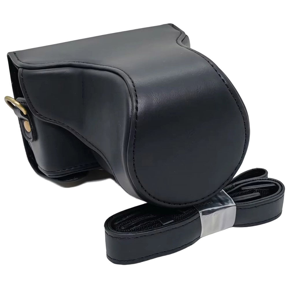 Camera Leather Case for Nikon J1  /  J2 Half Cover Body Bag with Shoulder Strap PU Leather Protective Cover